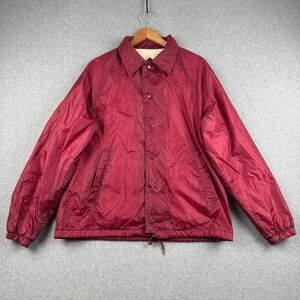 Vintage 90s Eagles Ridge Jacket Mens Med Maroon Snap Coaches Windbreaker Russia